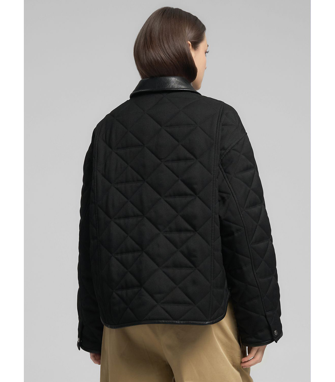 クロップド キルティングジャケット 詳細画像 ブラック 3